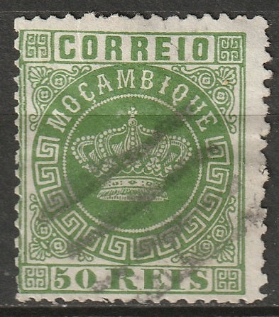 Mozambique 1877 Sc 10 used small thins