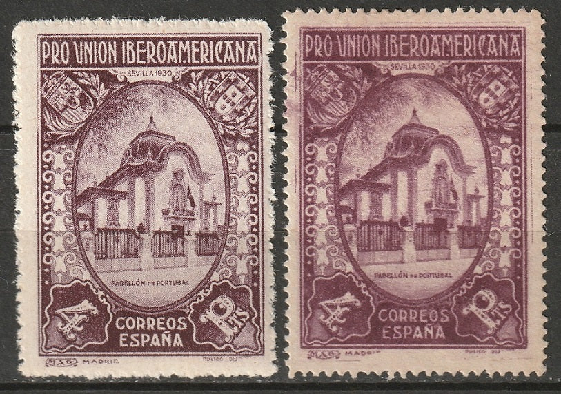 Spain 1929 Sc 446 MLH* (& reprint MLH*)