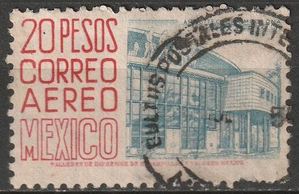 Mexico 1952 Sc C198a air post used type II damage at LR