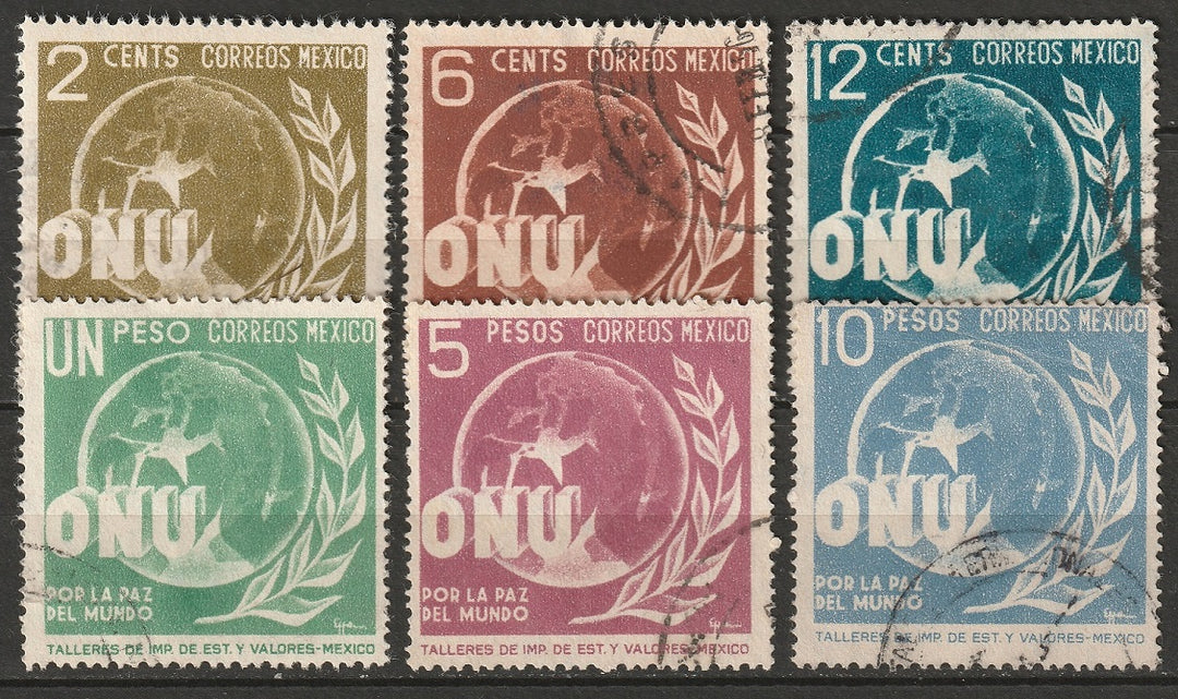 Mexico 1946 Sc 813-8 set used (818 large fold)