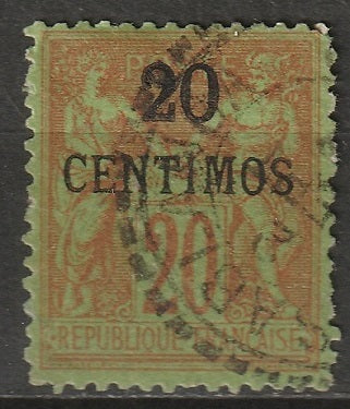 French Morocco 1891 Sc 4 used Casablanca CDS