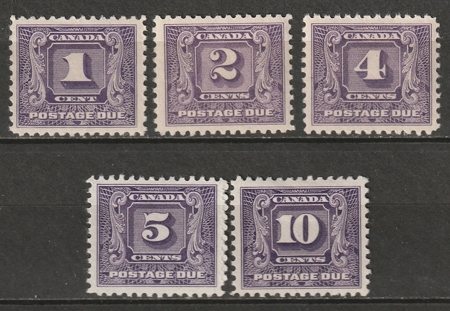 Canada 1930 Sc J6-10 postage due set MLH*