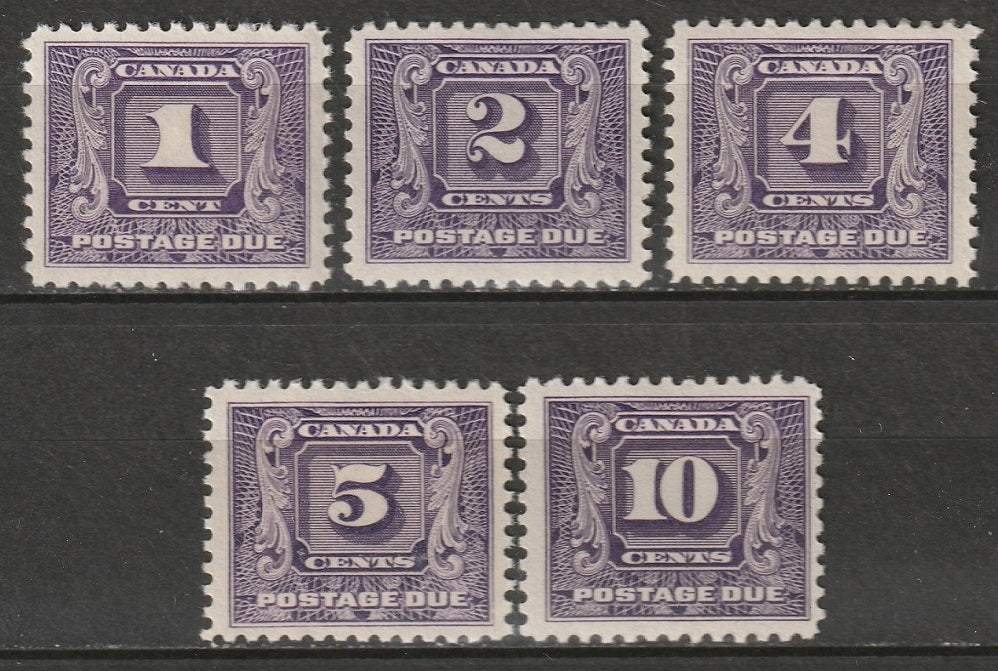 Canada 1930 Sc J6-10 postage due set MLH*