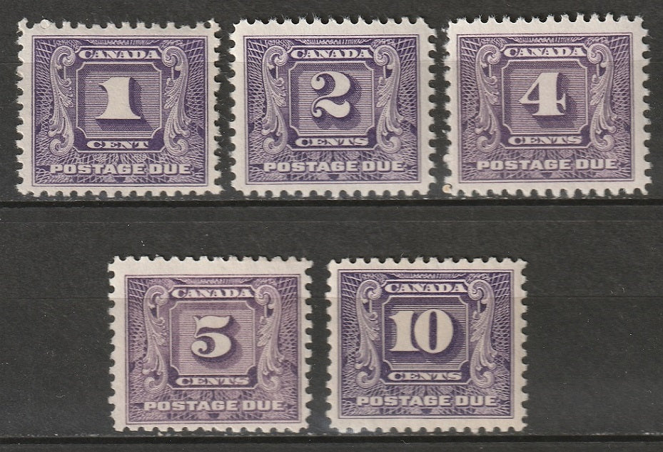 Canada 1930 Sc J6-10 postage due set MH*