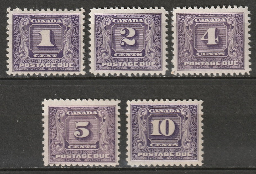 Canada 1930 Sc J6-10 postage due set MH*