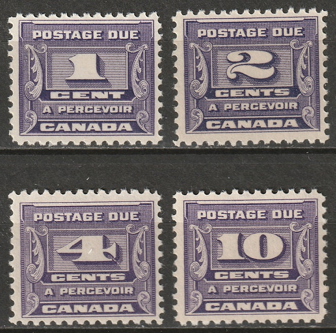 Canada 1933 Sc J11-4 postage due set MNH**