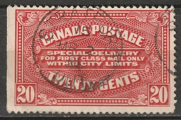 Canada 1922 Sc E2a special delivery used Stratford ON CDS