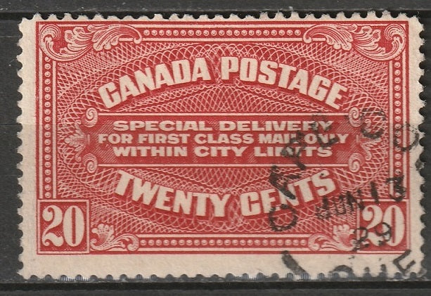 Canada 1922 Sc E2a special delivery used Cape Cove QC CDS