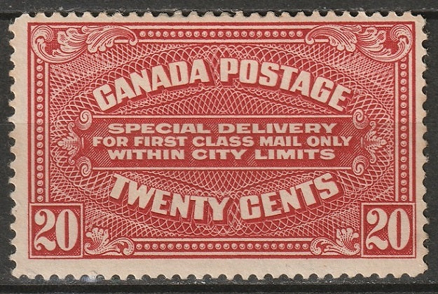 Canada 1922 Sc E2 special delivery MH** some disturbed gum