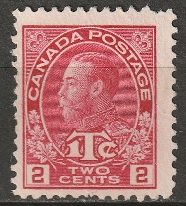 Canada 1916 Sc MR3b war tax MNG(*) die I rose red