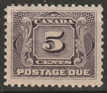 Canada 1906 Sc J4 postage due MH* small crease