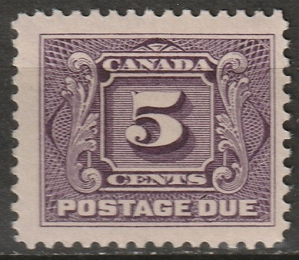 Canada 1928 Sc J4c postage due MH* reddish violet