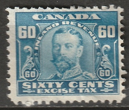 Canada 1915 FX10 revenue excise tax MNG(*) small thins