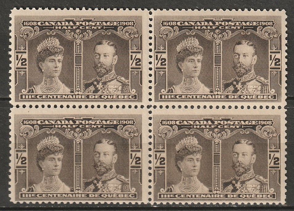 Canada 1908 Sc 96 block MNH**