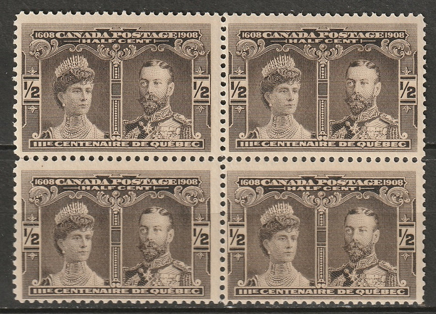 Canada 1908 Sc 96 block MNH**