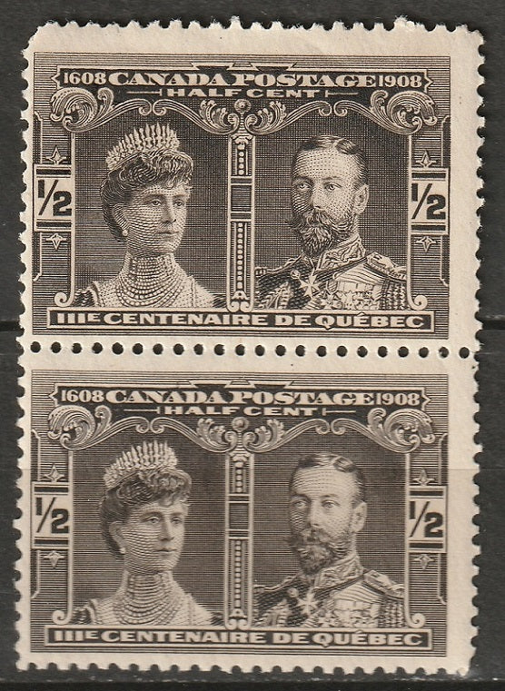 Canada 1908 Sc 96 pair MNH**