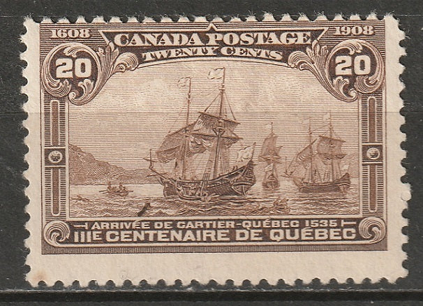 Canada 1908 Sc 103 MH* tiny toning spot