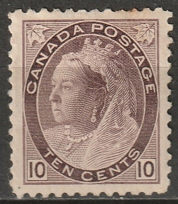 Canada 1898 Sc 83 MH* brown violet disturbed gum