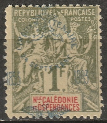 New Caledonia 1903 Sc 80 MLH* Fournier forgery