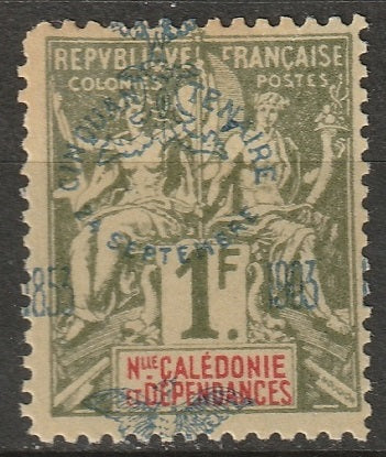 New Caledonia 1903 Sc 80 MLH* Fournier forgery