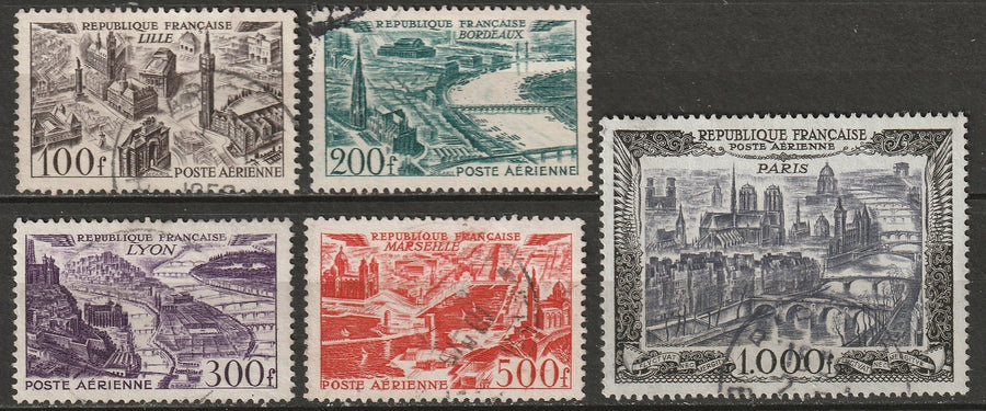 France 1949 Sc C23-7 air post set used