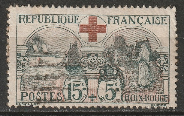 France 1918 Sc B11 used damaged perfs/toning