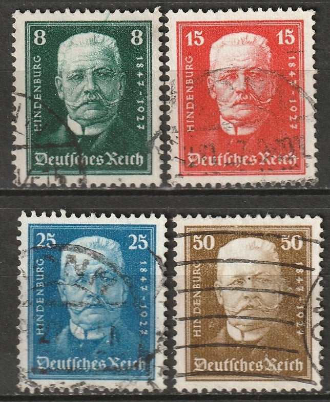 Germany 1927 Sc B19-22 set used