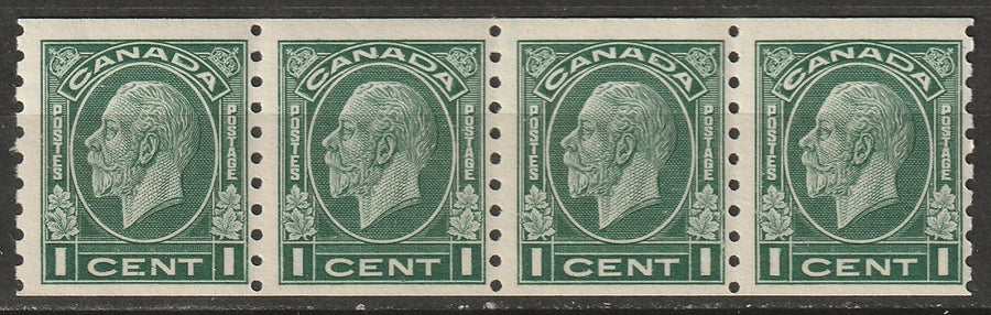 Canada 1933 Sc 205 coil strip of 4 MNH**