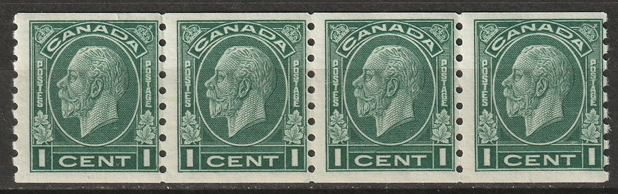 Canada 1933 Sc 205 coil strip of 4 MNH**