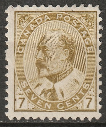 Canada 1903 Sc 92 MH* olive bistre