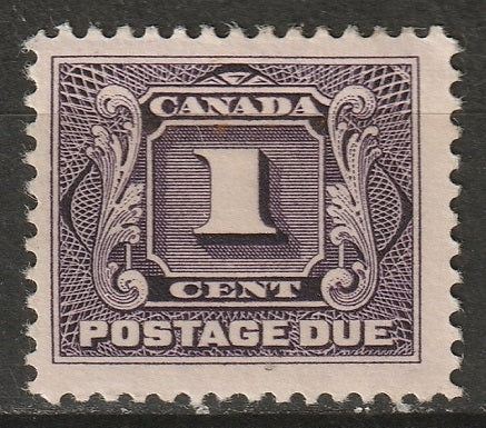 Canada 1928 Sc J1c postage due MLH* reddish violet