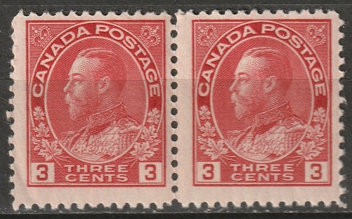 Canada 1924 Sc 109c pair MNH** die II