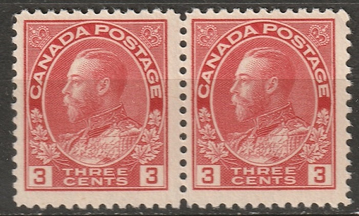 Canada 1923 Sc 109 pair MNH** die I carmine