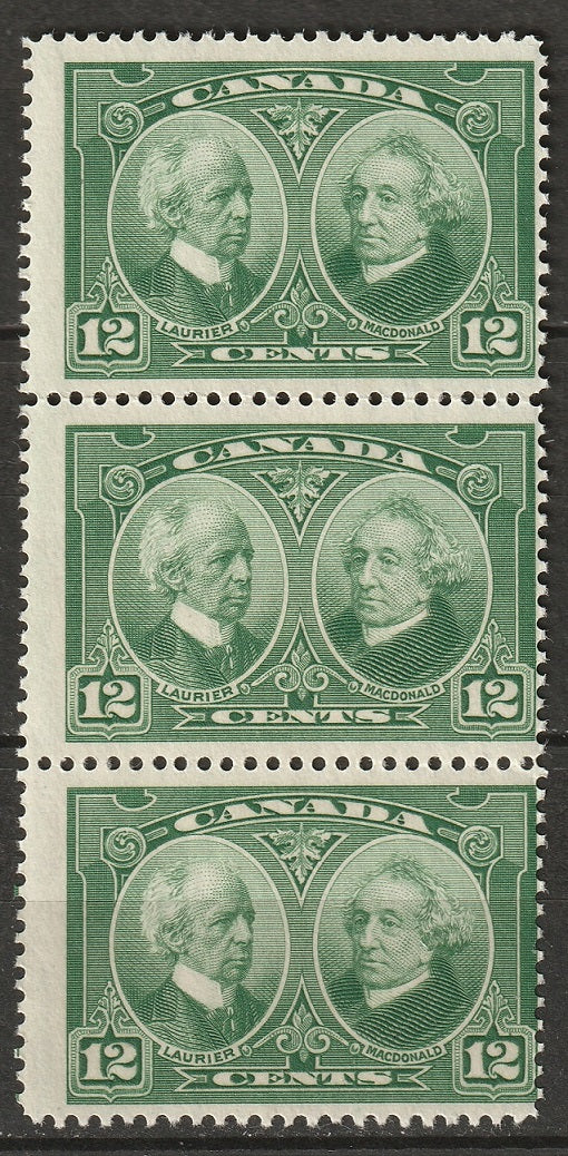 Canada 1927 Sc 147 strip of 3 MNH**