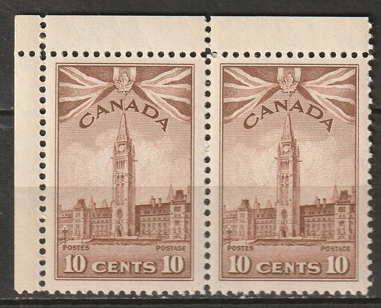 Canada 1942 Sc 257 corner pair MNH**