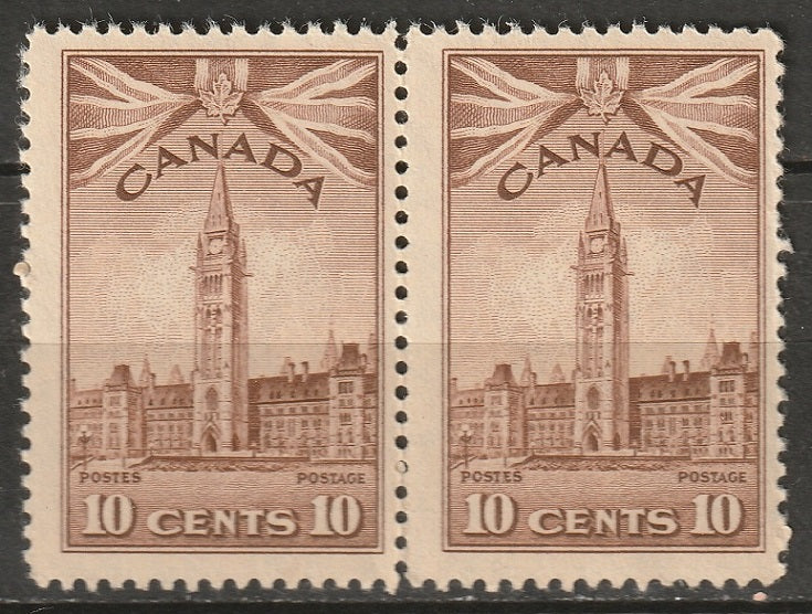 Canada 1942 Sc 257 pair MNH**