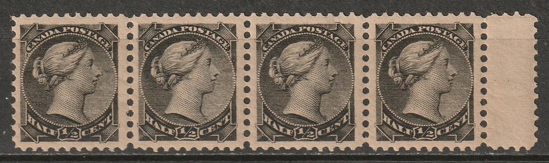 Canada 1882 Sc 34 strip of 4 MNH** toned