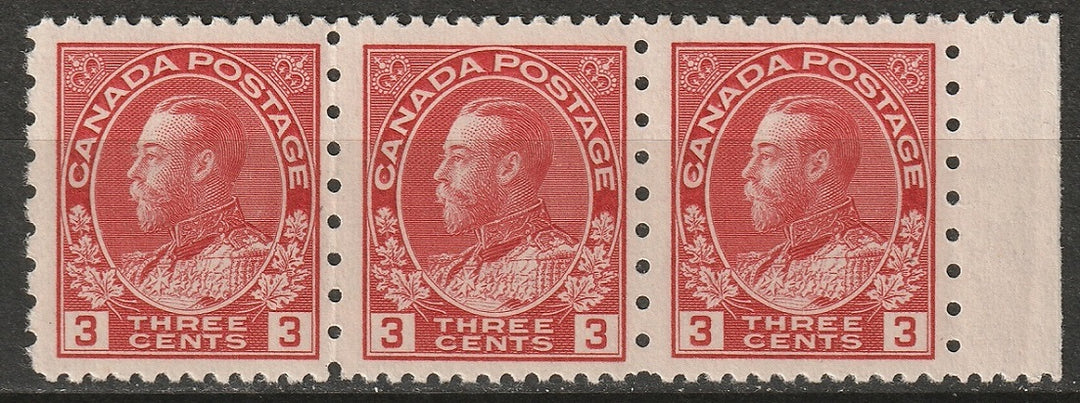 Canada 1931 Sc 184 strip of 3 MNH**