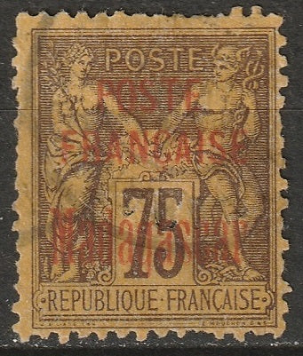 Madagascar 1895 Sc 20 used pinholes/thin