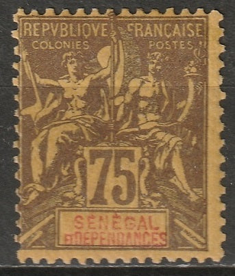 Senegal 1892 Sc 51 Yt 19 MH* thin/damaged perfs