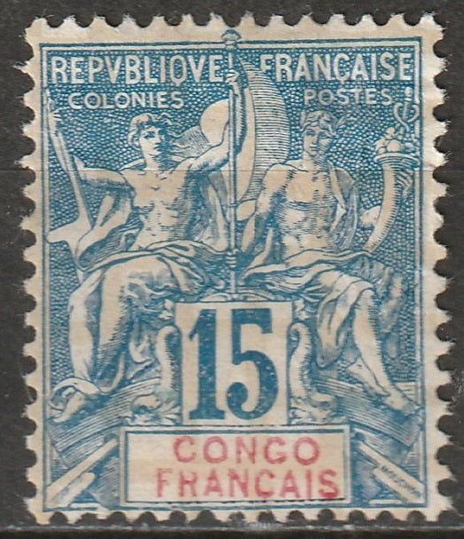 French Congo 1892 Sc 24 Yt 17 MNG(*) thin