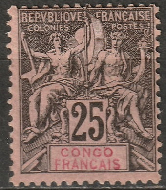 French Congo 1892 Sc 27 Yt 19 MH*