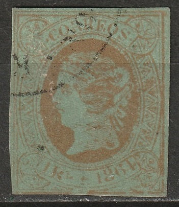 Spain 1864 Sc 65 used small thin/tear in UL corner