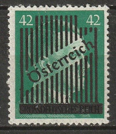 Austria 1945 Sc 404a Mi 673 I MH* thin bar (type I) overprint flaw (extra dots over O)