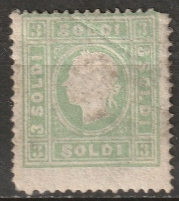 Lombardy Venetia 1862 Sc 9 Mi 8 MH* stained corner fold some disturbed gum