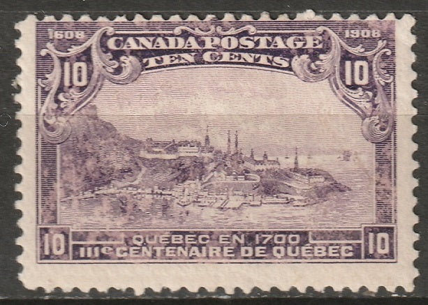 Canada 1908 Sc 101 MH* disturbed gum/scuff marks