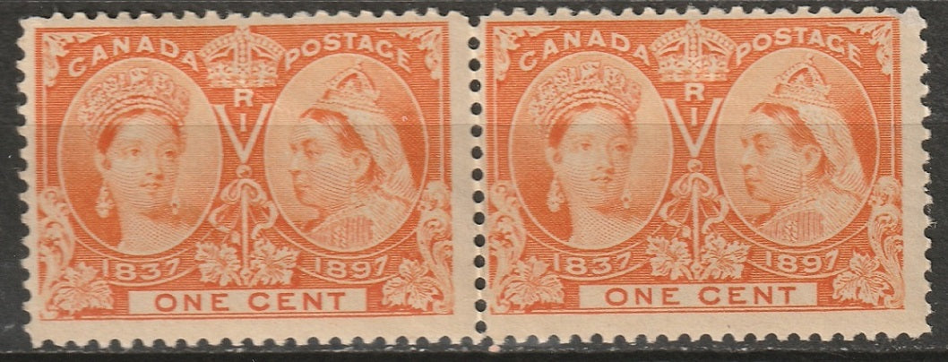 Canada 1897 Sc 51 pair MNH** creases