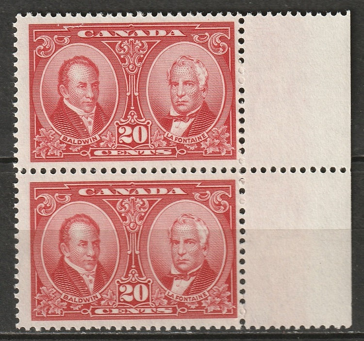 Canada 1927 Sc 148 margin pair MNH**