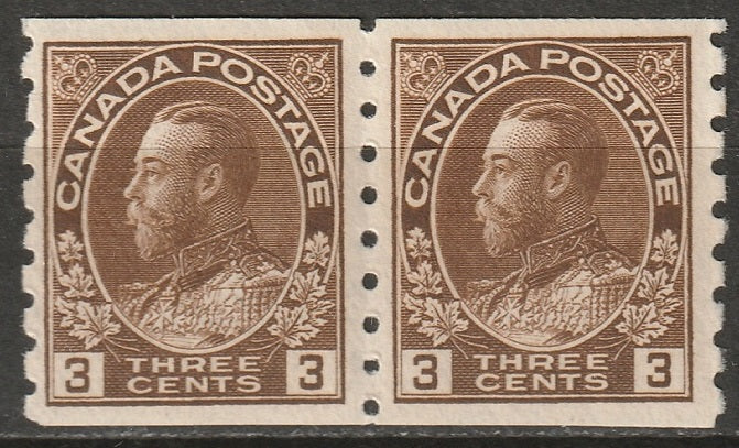 Canada 1918 Sc 129 coil pair MLH*