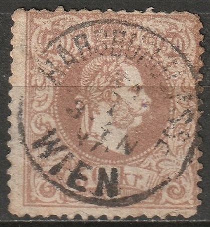 Austria 1867 Sc 33 used Wien cancel